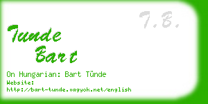 tunde bart business card